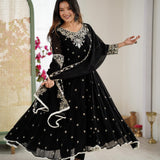 Elegant Rembo Sequence Anarkali Gown