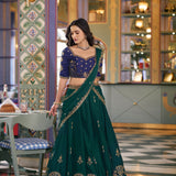 Afreen Embroidered Rangoli Silk Lehenga