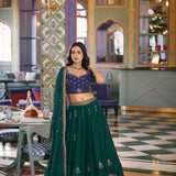 Afreen Embroidered Rangoli Silk Lehenga