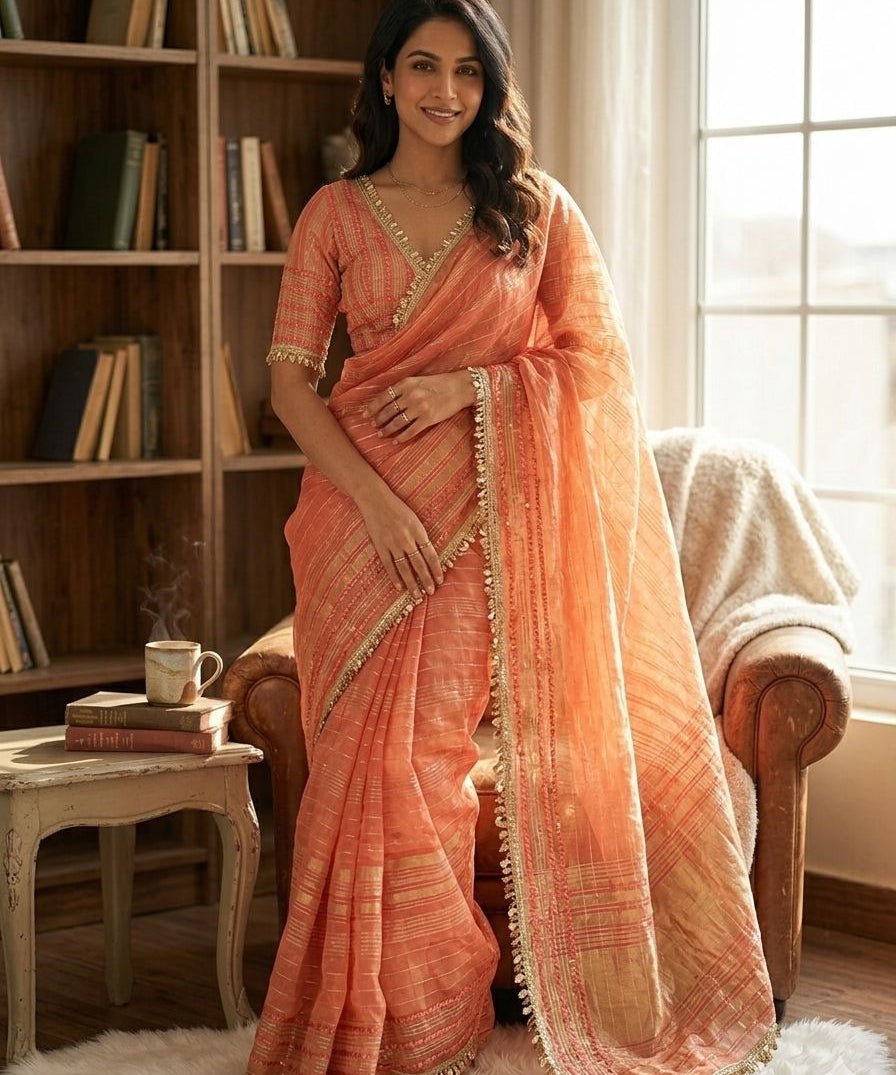 Designer Soft Tissue Silk Saree