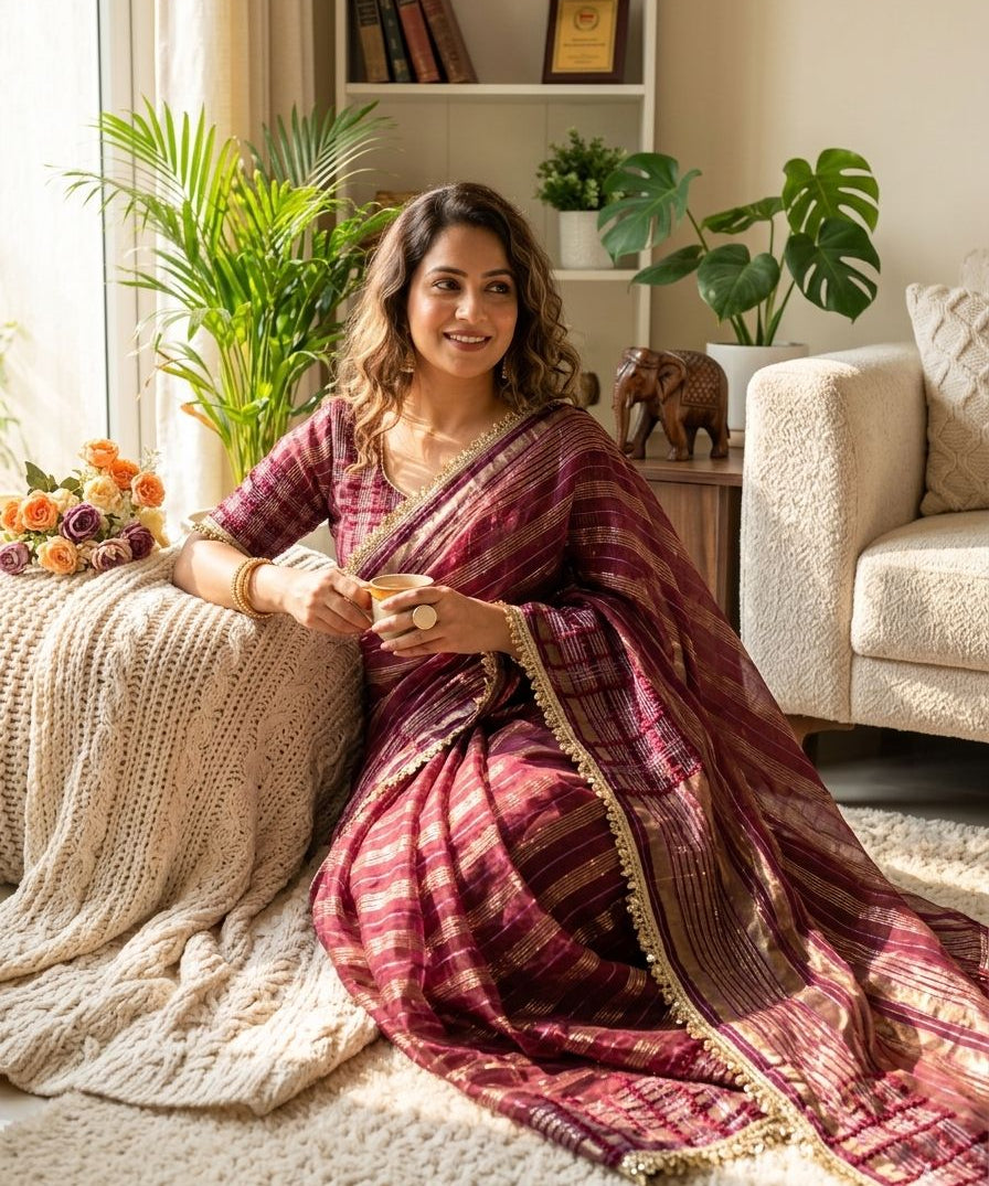 Designer Soft Tissue Silk Saree