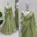 Beautiful Heavy Twill Net Saree