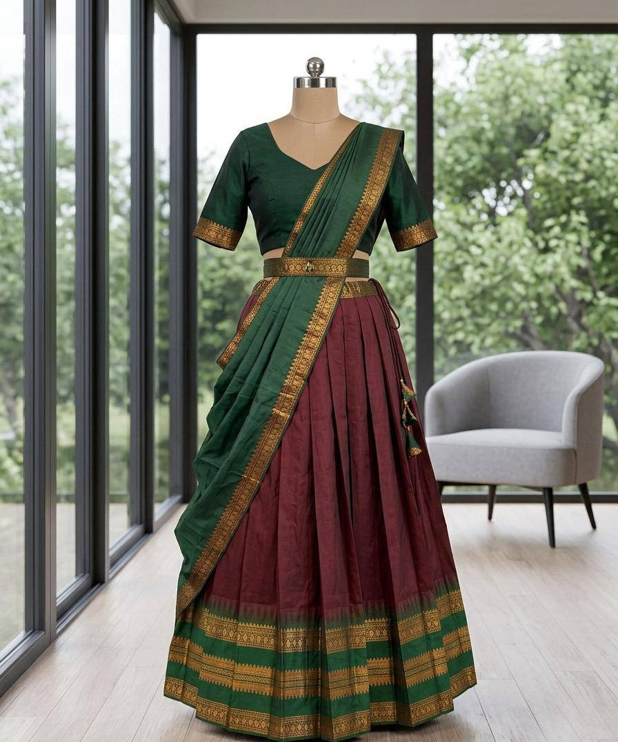 Traditional South Style Silk Lehenga
