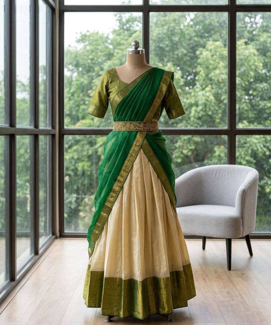 Traditional South Style Silk Lehenga