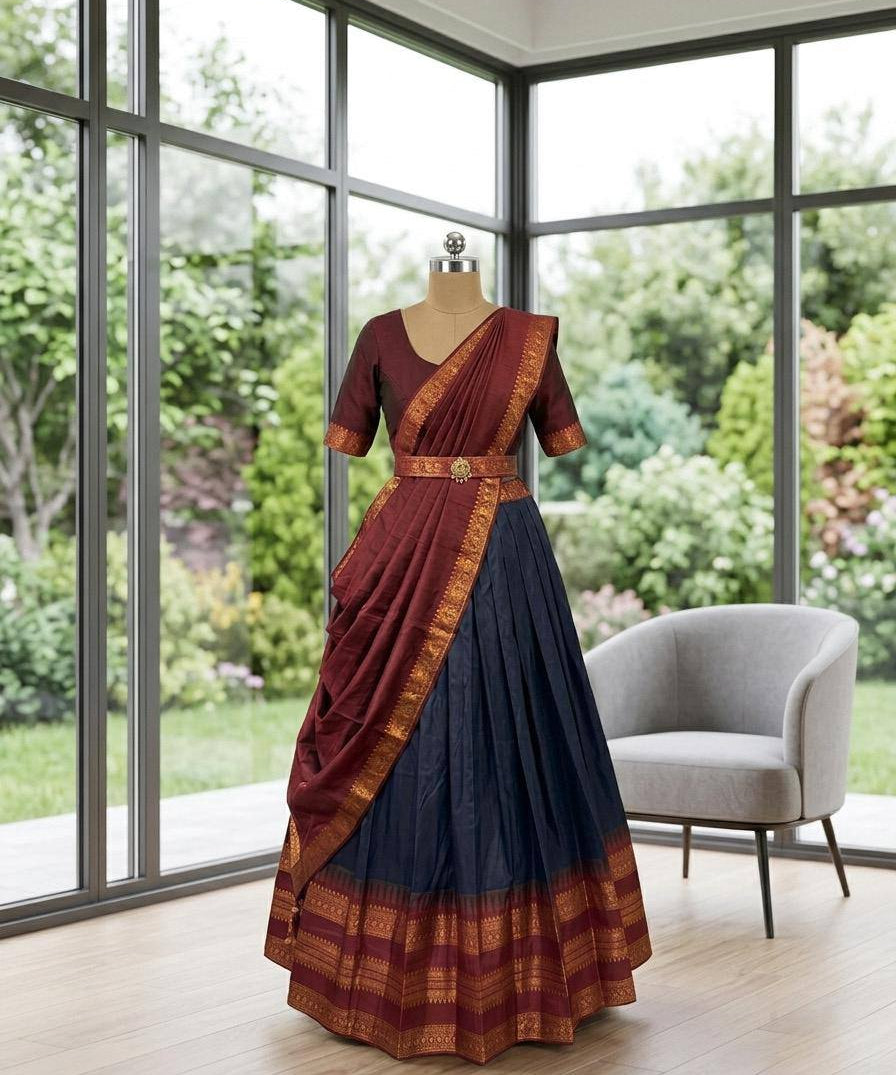 Traditional South Style Silk Lehenga