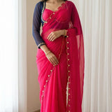 Sabyasachi Georgette Handwork Saree