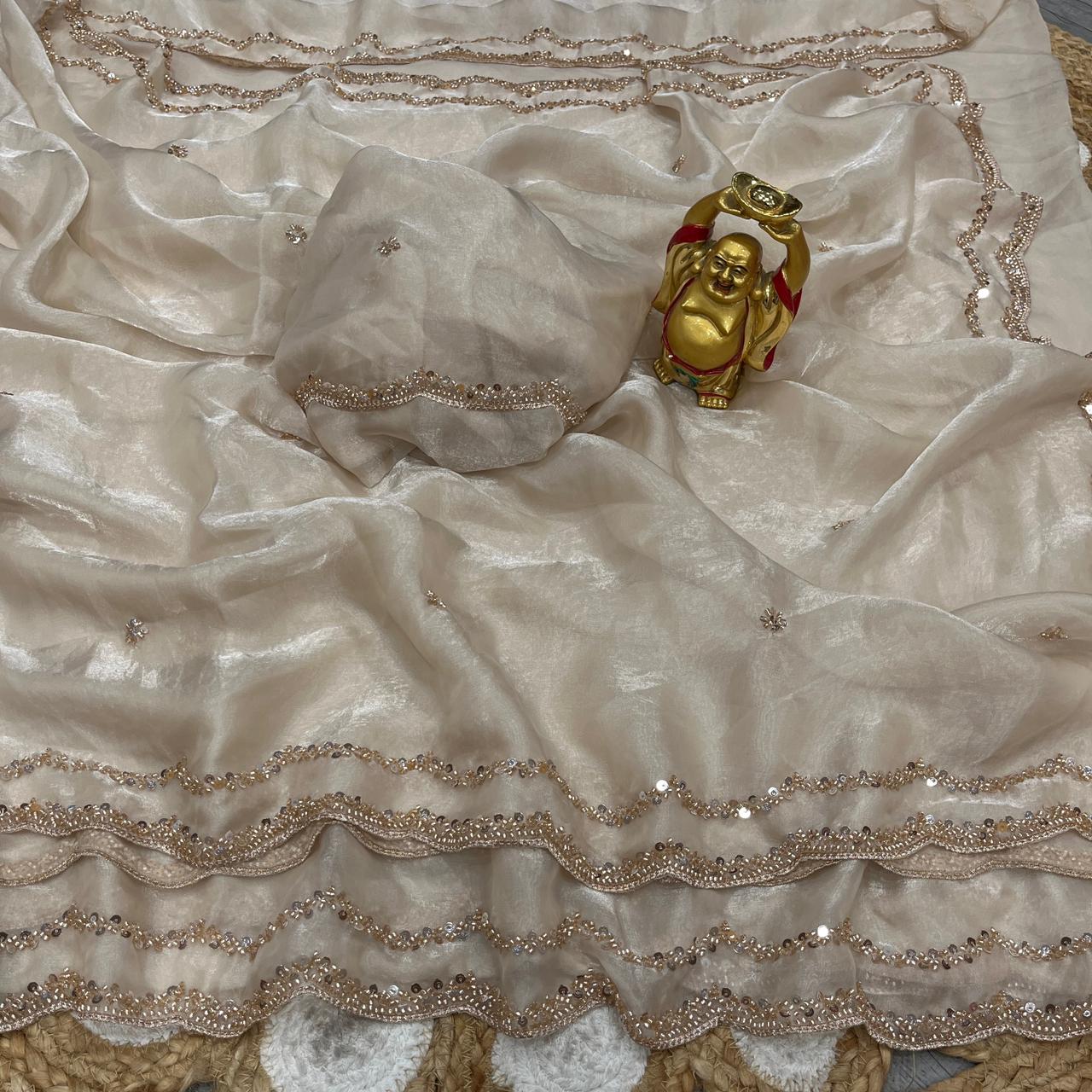Partylook Shiny Space Silk Saree