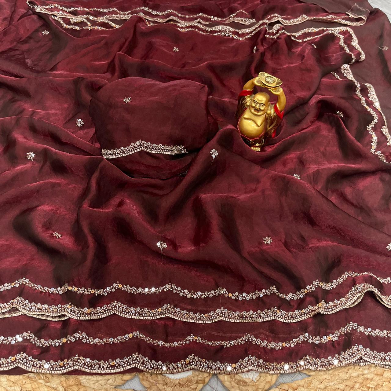 Partylook Shiny Space Silk Saree