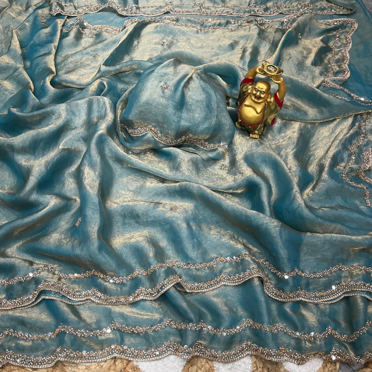 Partylook Shiny Space Silk Saree