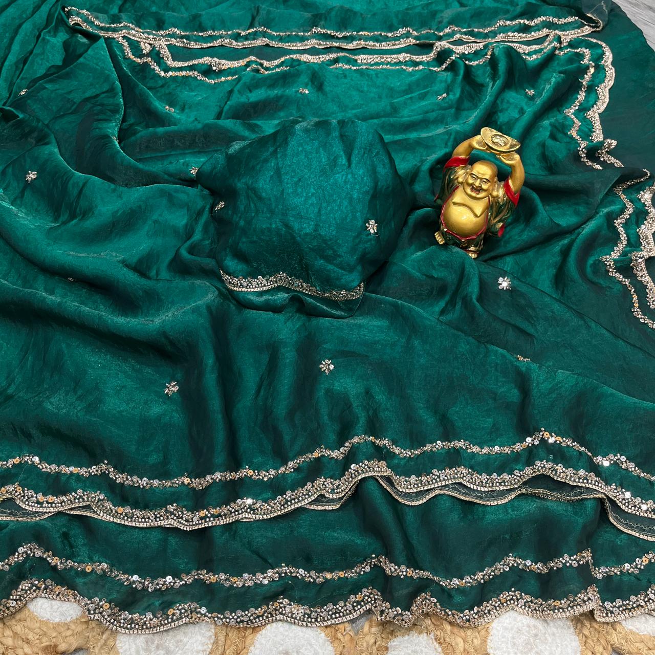Partylook Shiny Space Silk Saree