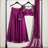 Rangoli Deep Wine Lehenga Choli