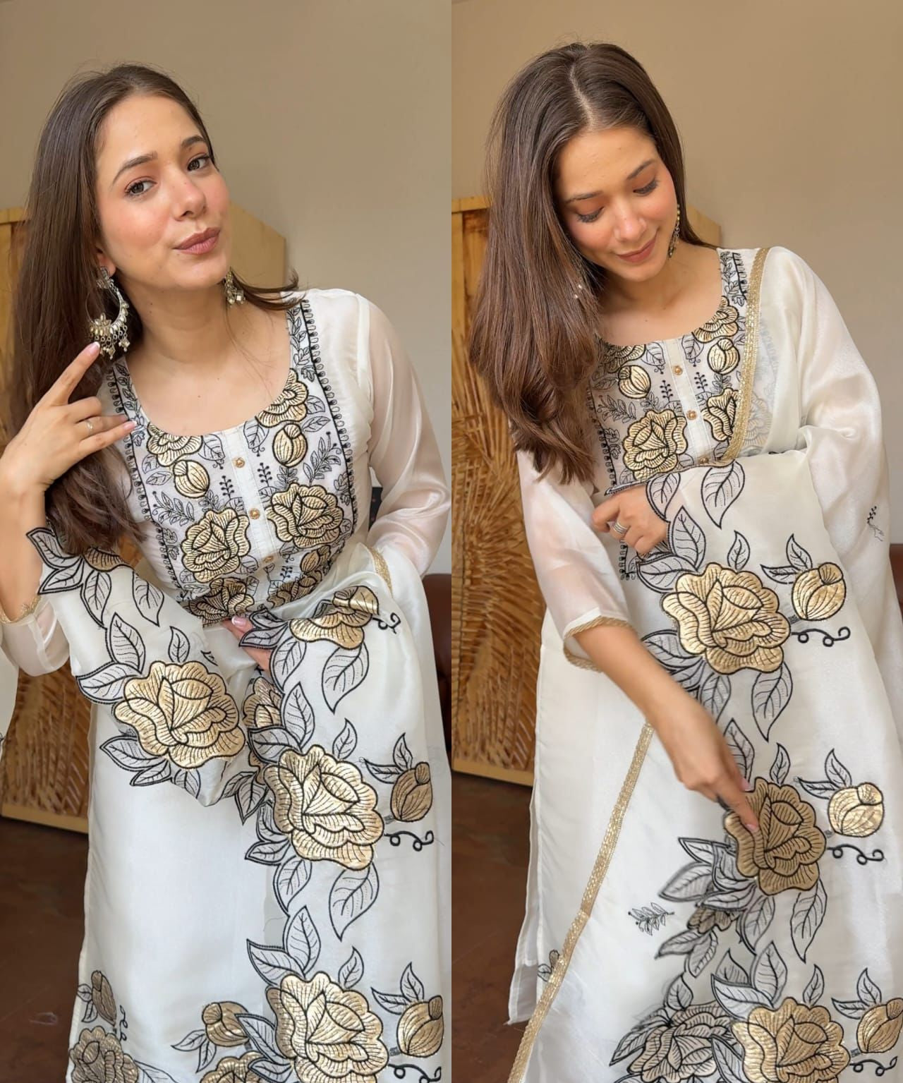 Wedding Leaf Embroidered Suit