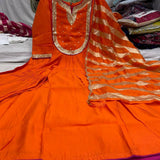 Orange Fancy Roman Silk Suit