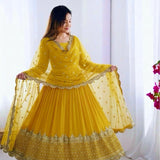 Elegant Embroidered Anarkali Gown