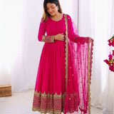 Elegant Embroidered Anarkali Gown