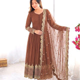 Elegant Embroidered Anarkali Gown