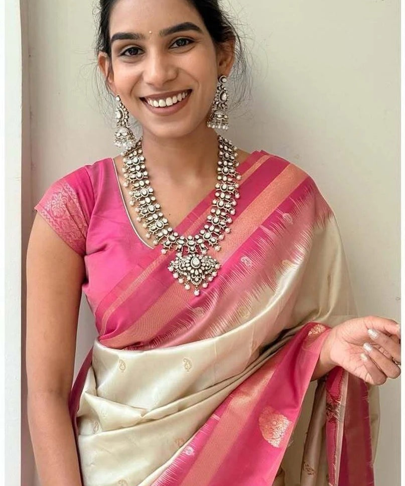 Beautiful Art Silk Jacquard Saree