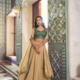 Elegant Fendi Silk Bridal Lehenga