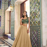 Elegant Fendi Silk Bridal Lehenga