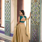 Elegant Fendi Silk Bridal Lehenga