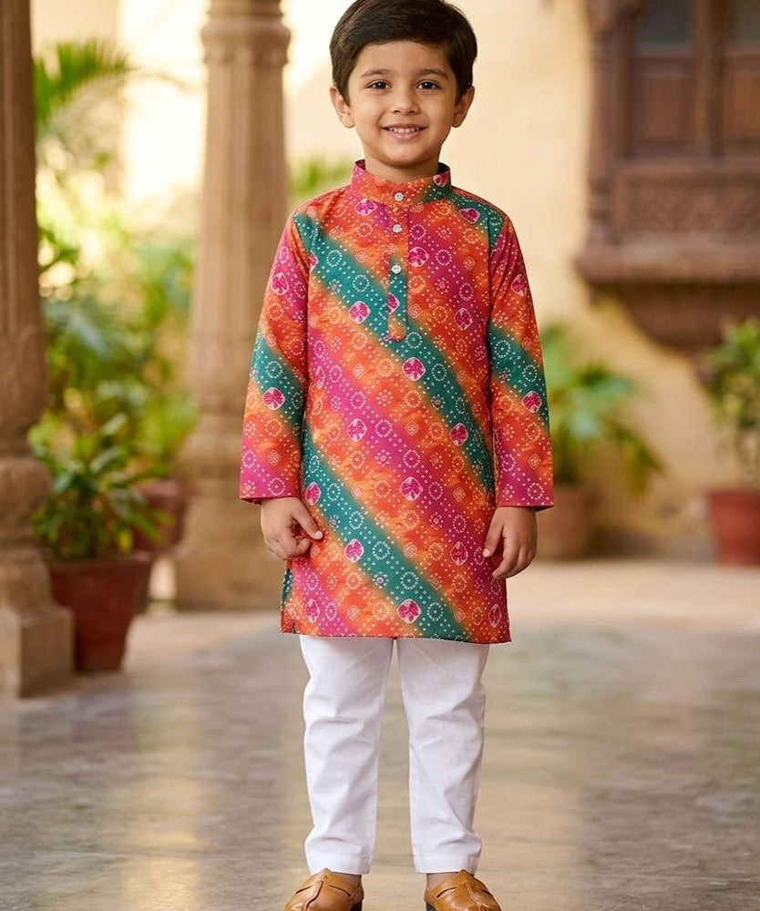 Traditional Kids Cotton Kurta Set