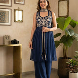 Blue Designer Cruch Indo-Westrn