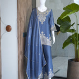 Festive Embroidered Crush Suit