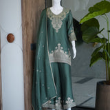 Festive Embroidered Crush Suit