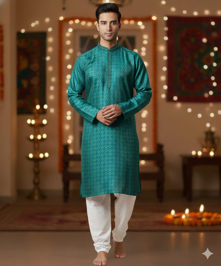 Venmer Heavy Jacquard Silk Kurta