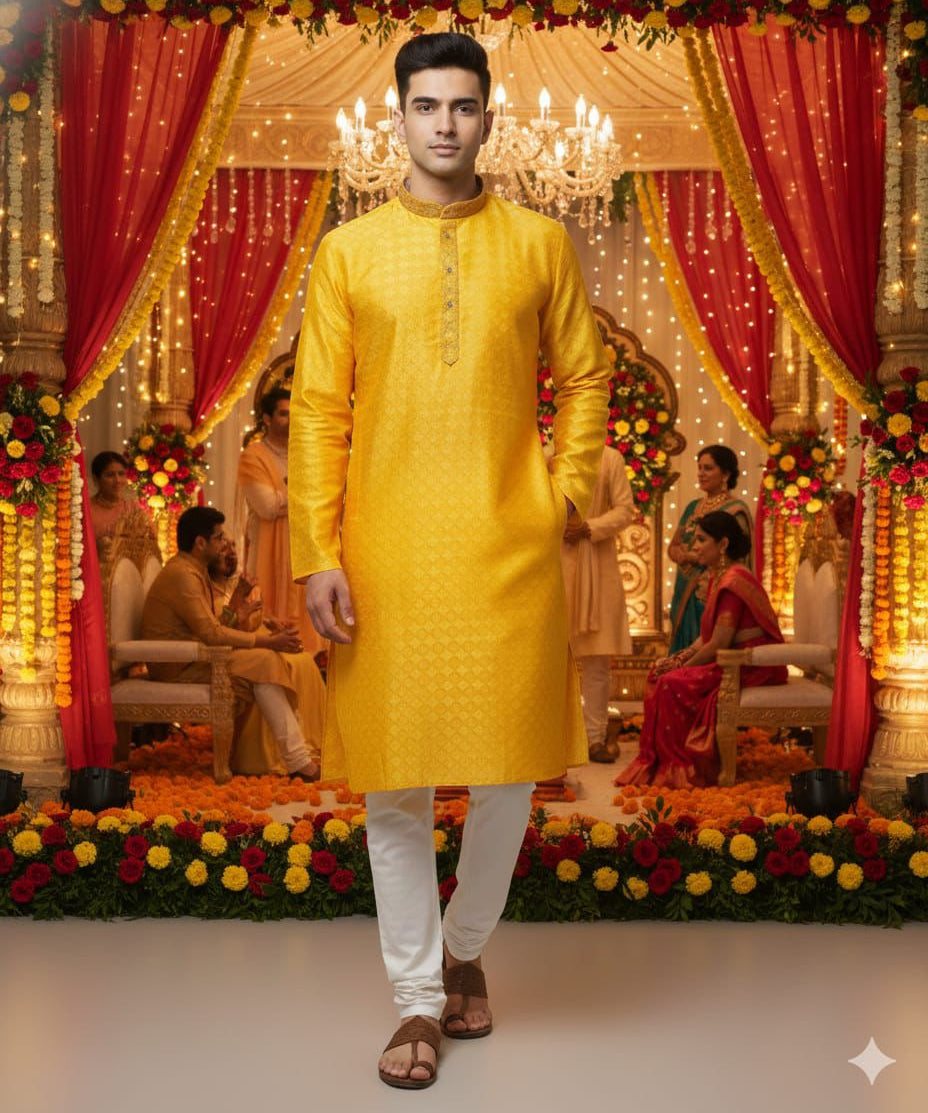 Venmer Heavy Jacquard Silk Kurta