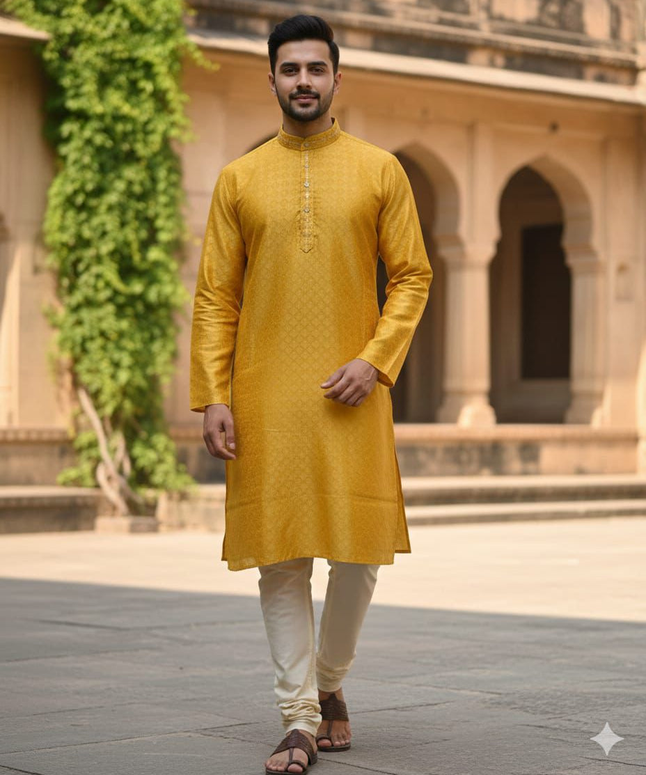 Venmer Heavy Jacquard Silk Kurta