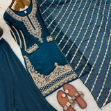 Partywear Fendy Silk Top Plazzo