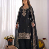Stunning Jimmy Silk Top Plazzo