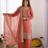 Stunning Jimmy Silk Top Plazzo