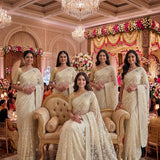 Premium Lukhnowi Thread Work Saree