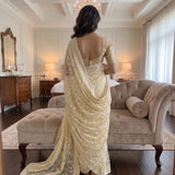 Premium Lukhnowi Thread Work Saree