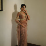Designer Organza Coding Work Saree