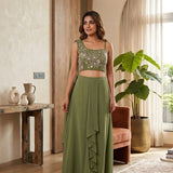 Luxury Fusion Indo-Lehenga Set