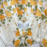 Classic White Floral Printed Anarkali