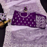 Lovender Bollywood Organza Saree