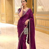 Designer Party Wear Fendy Satin Silk Saree