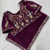Designer Party Wear Fendy Satin Silk Saree