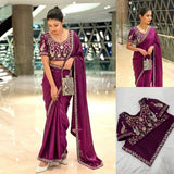 Designer Party Wear Fendy Satin Silk Saree