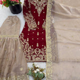 Pakistani Embroidered Top Sharara