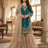 Pakistani Embroidered Top Sharara