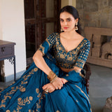 Luxury Rangoli Silk Embroidered Lehenga