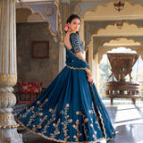 Luxury Rangoli Silk Embroidered Lehenga