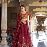 Luxury Rangoli Silk Embroidered Lehenga