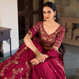 Luxury Rangoli Silk Embroidered Lehenga