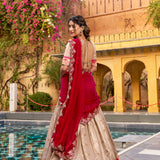 Vedaa Traditional Slub Kota Silk Lehenga